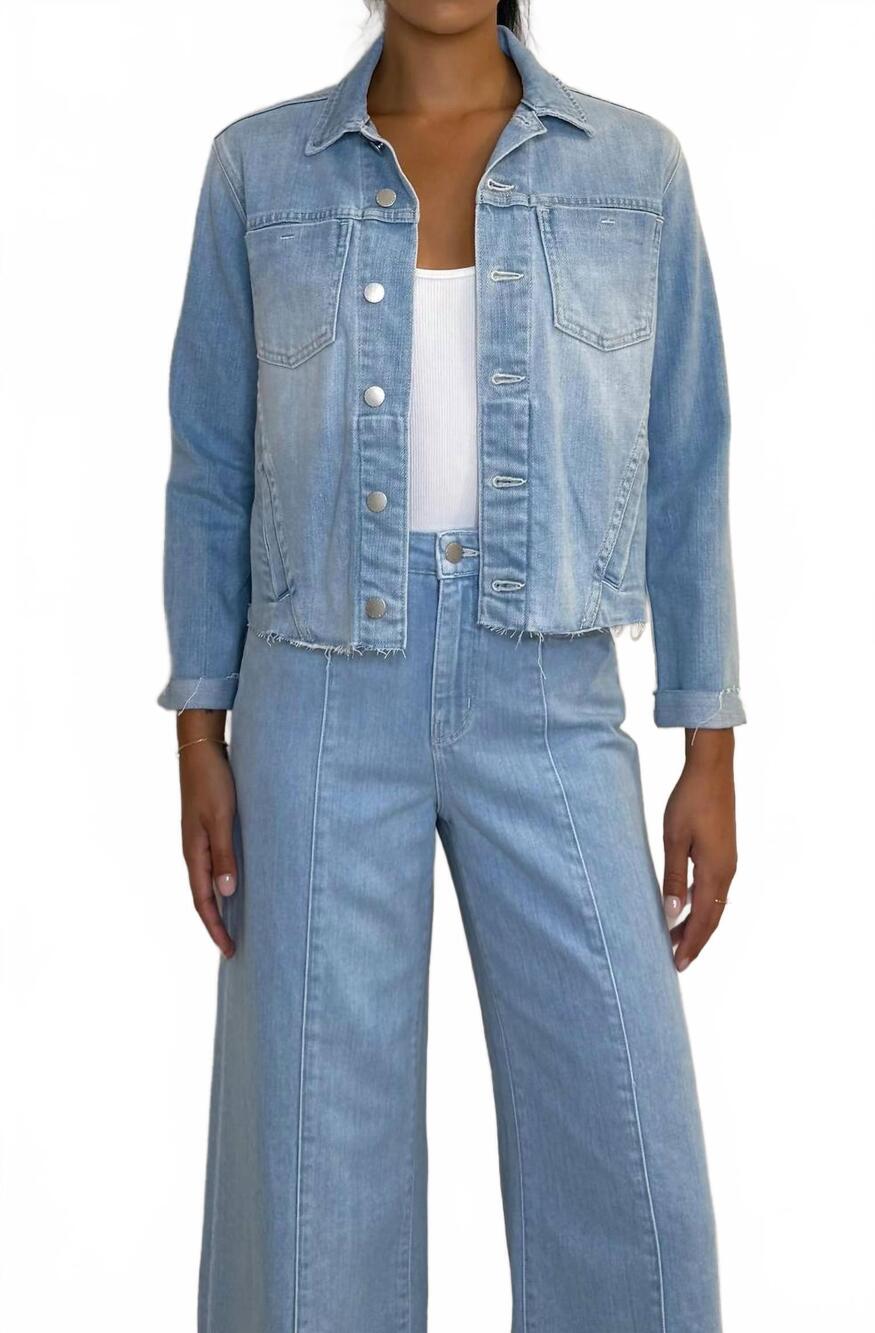 NEW L'AGENCE janelle jean jacket in bayridge